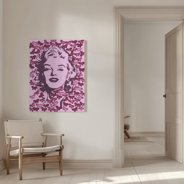 Pink Pop Art Glamour | Canvas - Room Interior 1
