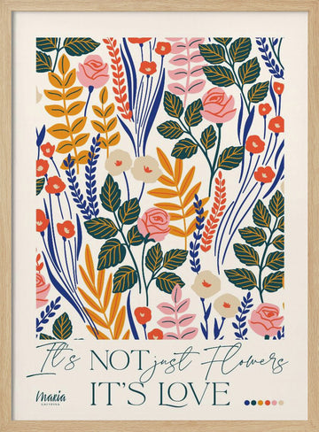 About Love. Roses | Poster - Wood Frame Interior