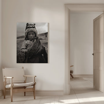 Watchful Child in Fur | Canvas - Room Interior 1