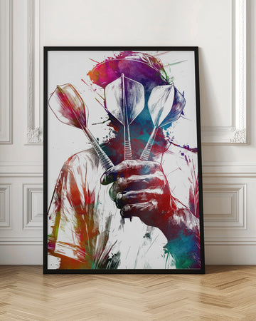 Vibrant Darts Player | Poster - Room Interior 1