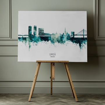 Umeå Sweden Skyline | Canvas - Room Interior 1