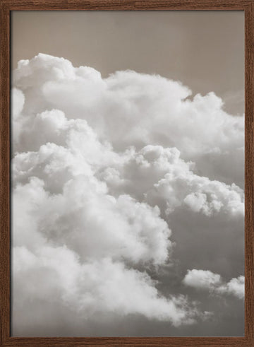 Sandy Clouds | Poster - Walnut Frame Interior