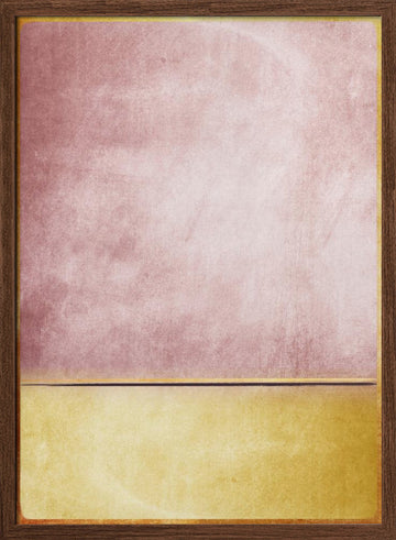Pink Gold Horizon | Poster - Walnut Frame Interior