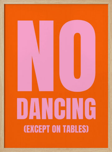 Funny Dance Rules | Poster - Wood Frame Interior