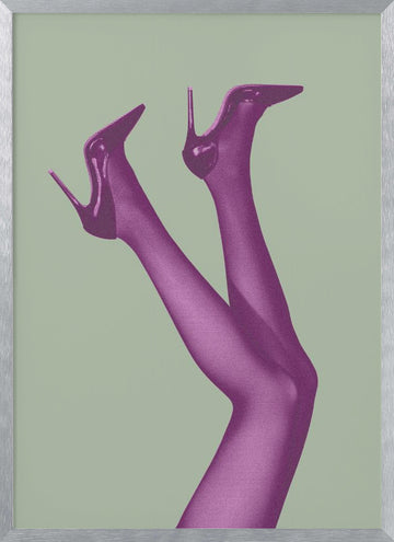 Vibrant Purple Legs | Poster - Silver Frame Interior