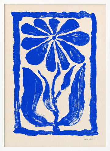 Blue Flower | Poster - White Frame Interior