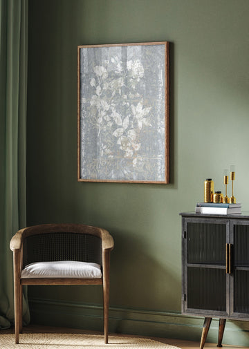 Abstract Grey Botanicals | Poster - Room Interior 2