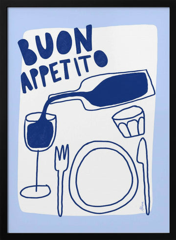 Buon Appetito | Poster - Black Metal Frame Interior