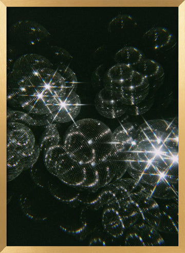 Sparkling Disco Balls | Poster - Gold Frame Interior