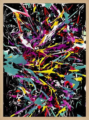 Vibrant Paint Splash | Poster - Wood Frame Interior