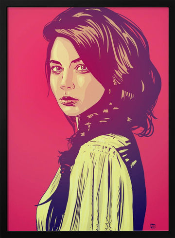 Pink Pop Woman | Poster - Black Metal Frame Interior