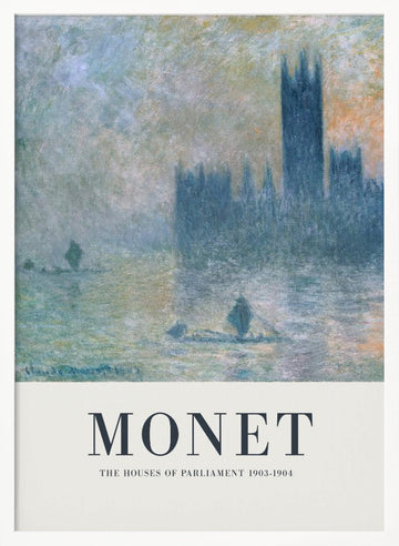 The Houses of Parliament | Poster - White Frame Interior