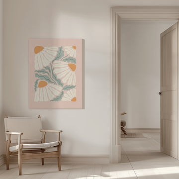 Bohemian Daisy Pattern | Canvas - Room Interior 1