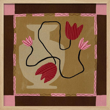 Out of Vase Blooms 4 | Poster - Wood Frame Interior