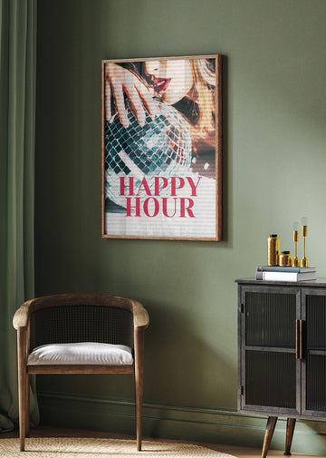 Woman with a Disco Ball | Poster - Room Interior 2