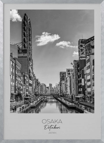 Dotonbori Canal Osaka Japan | Poster - Silver Frame Interior