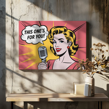 Retro Pop Singer | Canvas - Room Interior 2