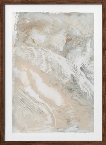 Fluid Neutral Texture | Poster - Walnut Frame Interior
