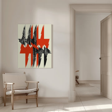 Bold Jagged Lightning | Canvas - Room Interior 1