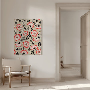 Blushing Garden Flowers | Canvas - Room Interior 1