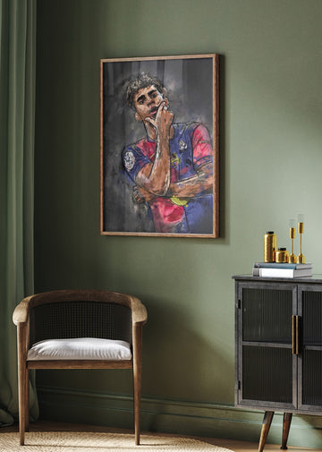 Thoughtful Soccer Player | Poster - Room Interior 2