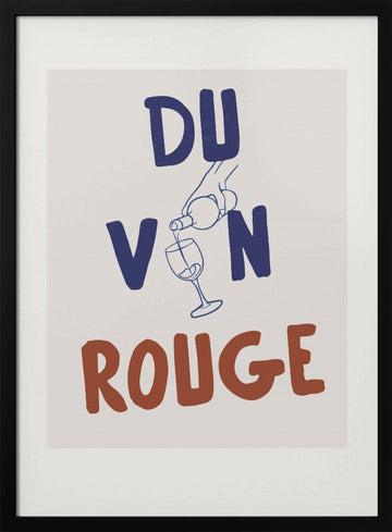 Wine and Simplicity | Poster - Black Metal Frame Interior