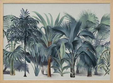 Lush Tropical Palm Jungle | Poster - Wood Frame Interior