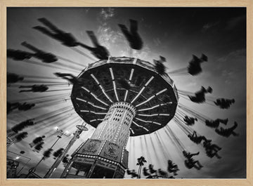 Dynamic Carnival Swings | Poster - Wood Frame Interior