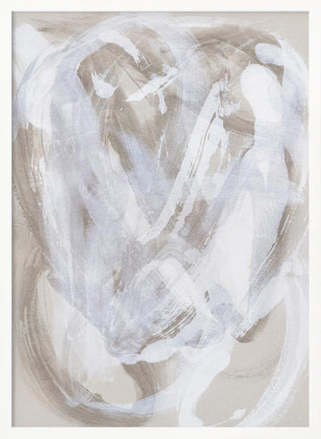 Abstract Brush Strokes 146 | Poster - White Frame Interior