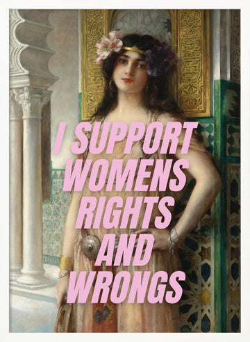 Ornate Woman Feminist Message | Poster - White Frame Interior