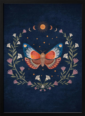Butterfly Dreamscape | Poster - Black Metal Frame Interior