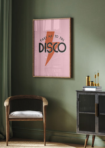 Retro Disco Quote | Poster - Room Interior 2