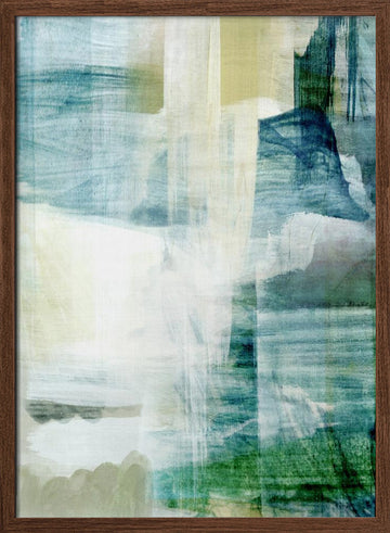 Serene Abstract Flow | Poster - Walnut Frame Interior