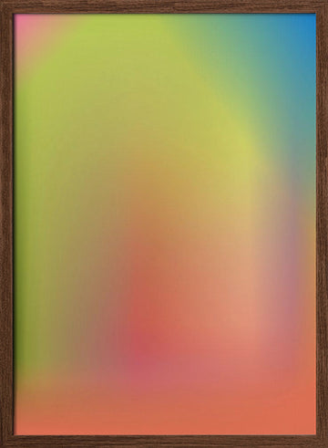 Vibrant Soft Gradient | Poster - Walnut Frame Interior
