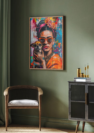 Colorful Pop Art Woman | Poster - Room Interior 2