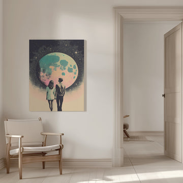 Lunar Lovers' Journey | Canvas - Room Interior 1