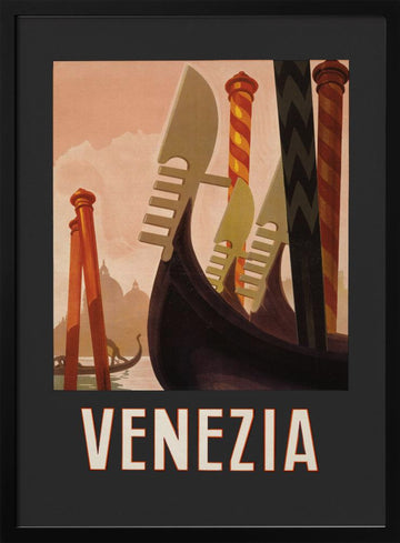 Venezia Poster Dark | Poster - Black Metal Frame Interior