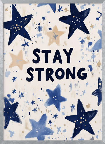 Starry Resolve | Poster - Silver Frame Interior