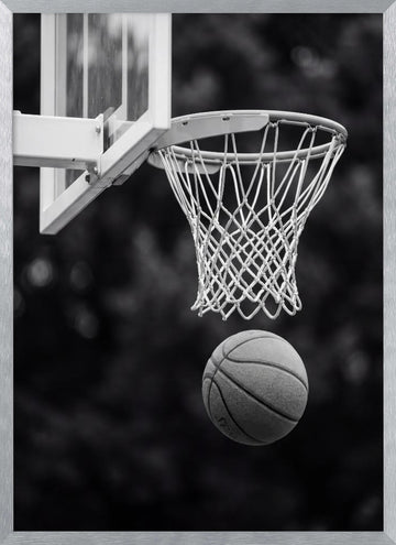 Basketball Hoop Shot | Poster - Silver Frame Interior