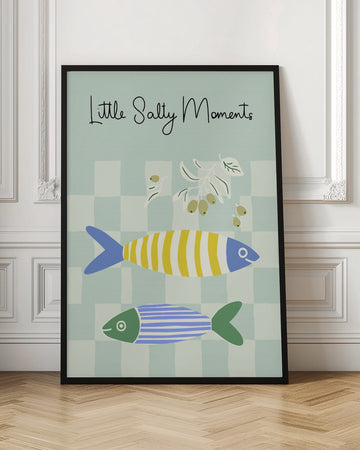 Striped Fish and Olives | Poster - Room Interior 1