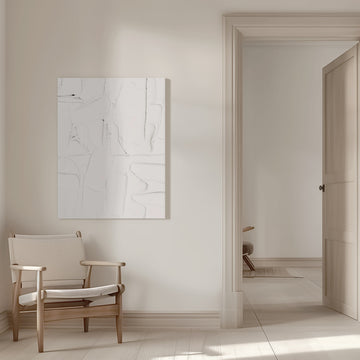 White Textured Abstract | Canvas - Canvas Interior