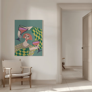 Modern Wine Gathering | Canvas - Room Interior 1