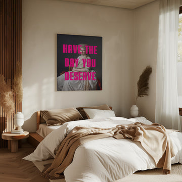 Sassy Pink Text Portrait | Canvas - Room Interior 2