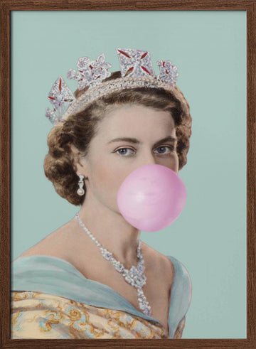 Royal Bubble Gum | Poster - Walnut Frame Interior