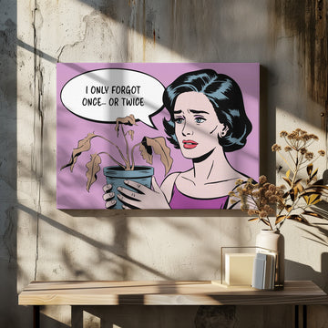 Pop Art Plant Oops | Canvas - Room Interior 2