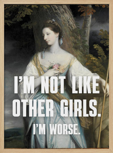 Not Like Other Girls | Poster - Wood Frame Interior