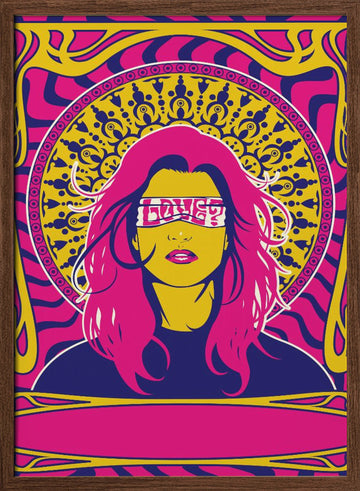 70's Woman Series #1 | Poster - Walnut Frame Interior