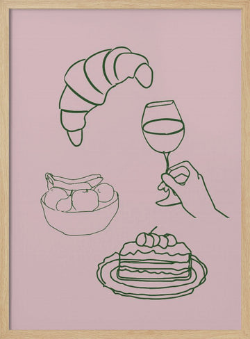 Delightful Indulgence | Poster - Wood Frame Interior