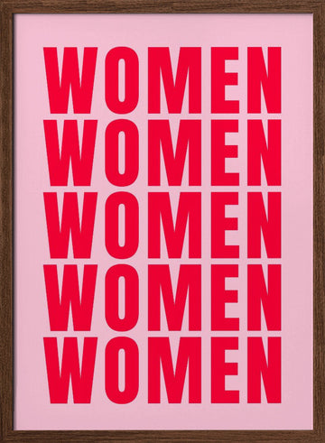 Bold Women Statement | Poster - Walnut Frame Interior