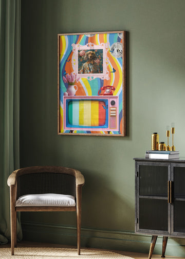 Dapper Dog Eclectic Scene | Poster - Room Interior 2